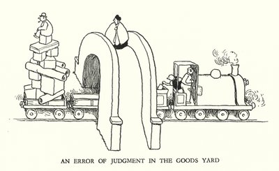 Illustrazione per Railway Ribaldry di W Heath Robinson da William Heath Robinson