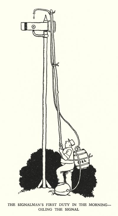 Illustrazione per Railway Ribaldry di W Heath Robinson da William Heath Robinson