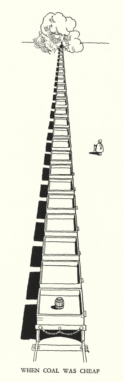 Illustrazione per Railway Ribaldry di W Heath Robinson da William Heath Robinson