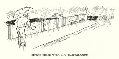 Illustrazione per Railway Ribaldry di W Heath Robinson da William Heath Robinson