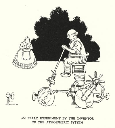 Illustrazione per Railway Ribaldry di W Heath Robinson da William Heath Robinson