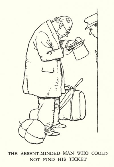 Illustrazione per Railway Ribaldry di W Heath Robinson da William Heath Robinson