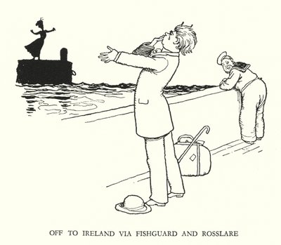 Illustrazione per Railway Ribaldry di W Heath Robinson da William Heath Robinson