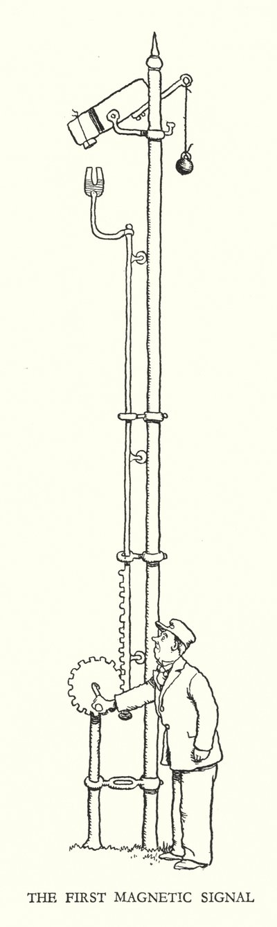Illustrazione per Railway Ribaldry di W Heath Robinson da William Heath Robinson