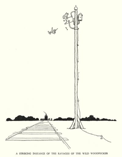 Illustrazione per Railway Ribaldry di W Heath Robinson da William Heath Robinson