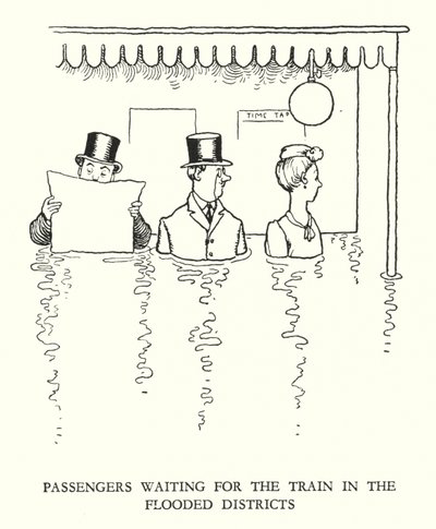 Illustrazione per Railway Ribaldry di W Heath Robinson da William Heath Robinson