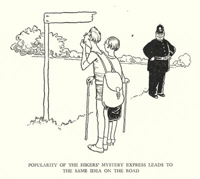 Illustrazione per Railway Ribaldry di W Heath Robinson da William Heath Robinson