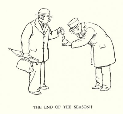 Illustrazione per Railway Ribaldry di W Heath Robinson (litografia) da William Heath Robinson