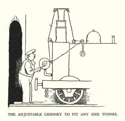 Illustrazione per Railway Ribaldry di W Heath Robinson da William Heath Robinson