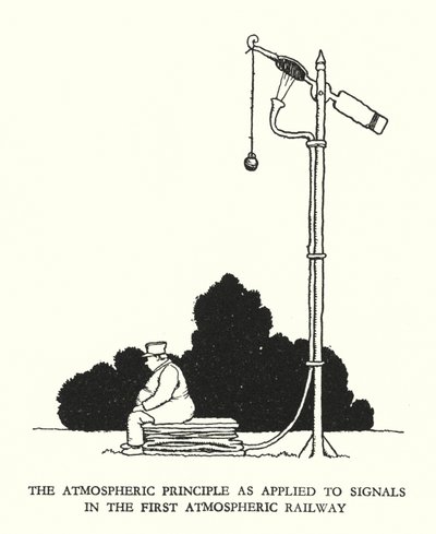 Illustrazione per Railway Ribaldry di W Heath Robinson da William Heath Robinson