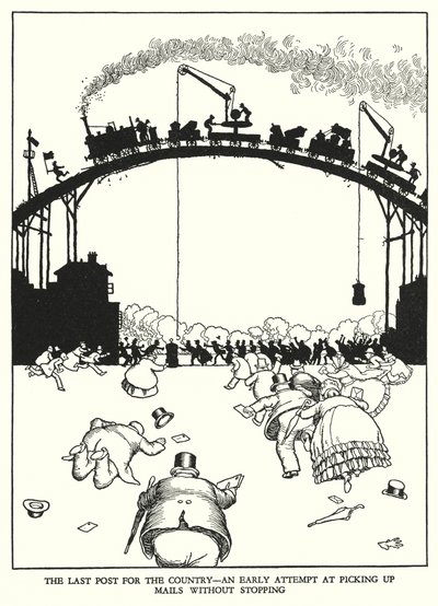 Illustrazione per Railway Ribaldry di W Heath Robinson da William Heath Robinson