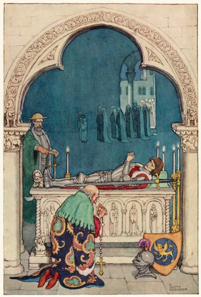 Illustrazione per Le Avventure di Don Chisciotte da William Heath Robinson