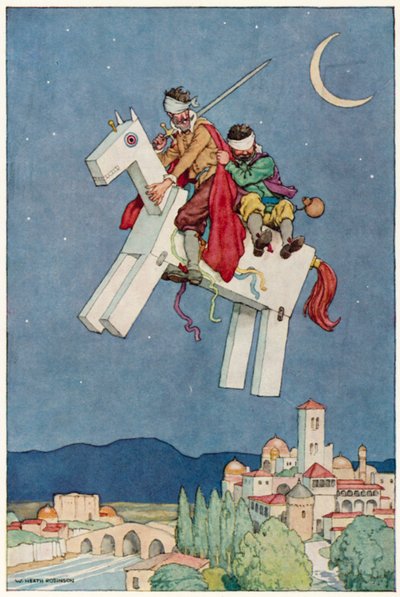 Illustrazione per Le Avventure di Don Chisciotte da William Heath Robinson