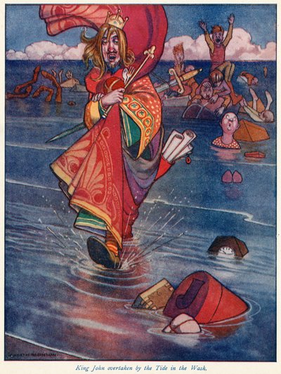 Re Giovanni Sorpassato dalla Marea nel Wash da William Heath Robinson