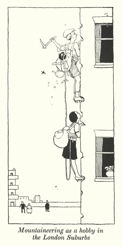 Alpinismo come hobby nei sobborghi di Londra da William Heath Robinson