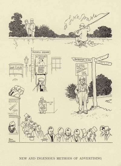 Nuovi e ingegnosi metodi di pubblicità da William Heath Robinson