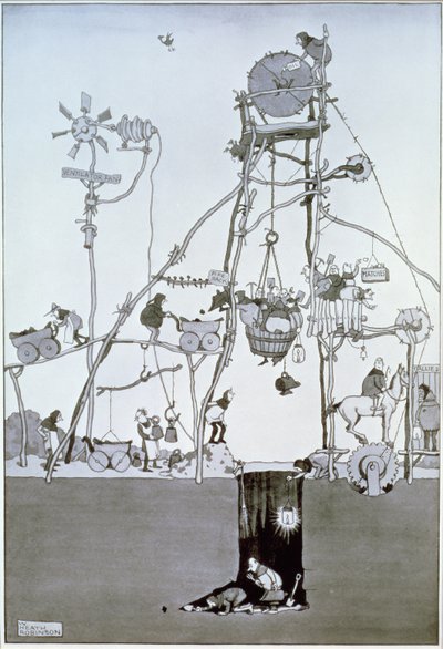 Testa della miniera, c.1930 da William Heath Robinson