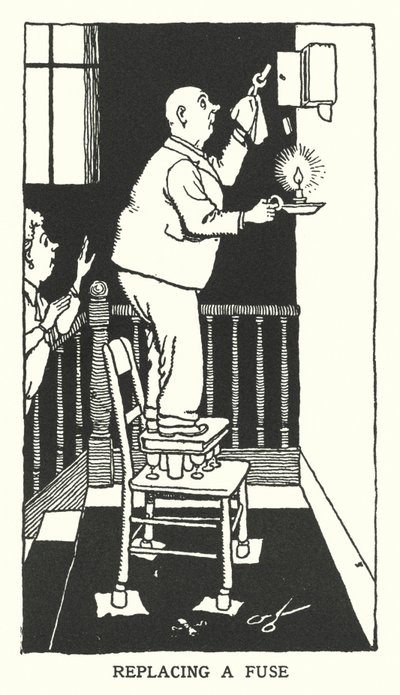 Sostituzione di un fusibile da William Heath Robinson