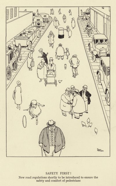 Sicurezza prima di tutto! Nuove regolamentazioni stradali per garantire la sicurezza e il comfort dei pedoni da William Heath Robinson