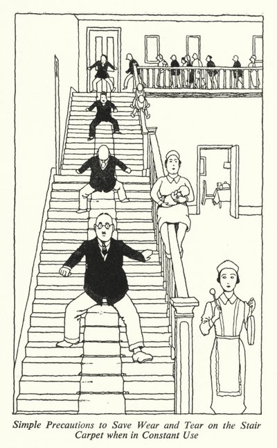 Precauzioni Semplici per Risparmiare Usura sul Tappeto delle Scale quando in Uso Costante da William Heath Robinson