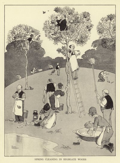 Pulizie di primavera nei boschi di Highgate da William Heath Robinson