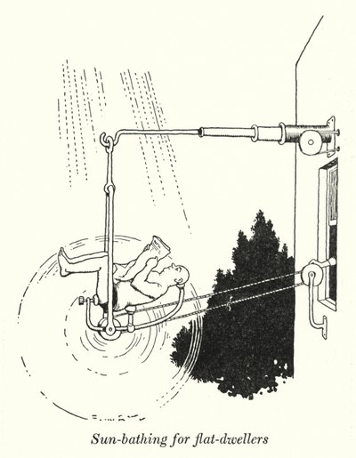 Bagno di sole per abitanti di appartamenti da William Heath Robinson