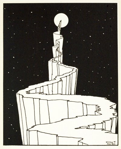Il sentiero verso la luna, da A Book of Images, pub. 1898 (incisione) da William Heath Robinson