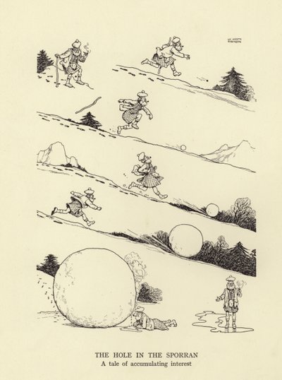Il buco nello sporran, una storia di interesse accumulato da William Heath Robinson