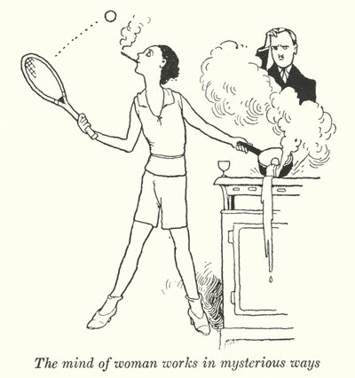 La mente della donna lavora in modi misteriosi (litografia) da William Heath Robinson