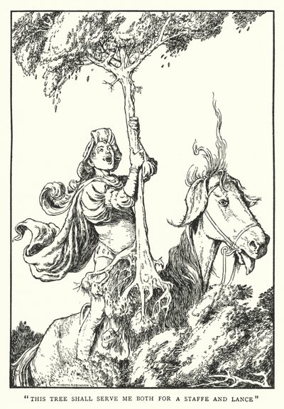 "Questo albero mi servirà sia come bastone che come lancia" da William Heath Robinson