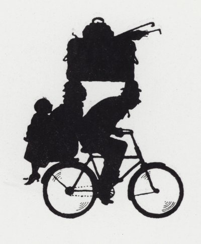 In giro con la famiglia in bicicletta da William Heath Robinson