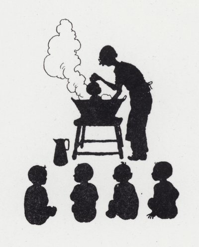 Lavare i bambini da William Heath Robinson