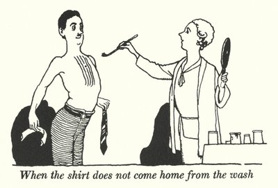 Quando la camicia non torna dalla lavanderia (litografia) da William Heath Robinson