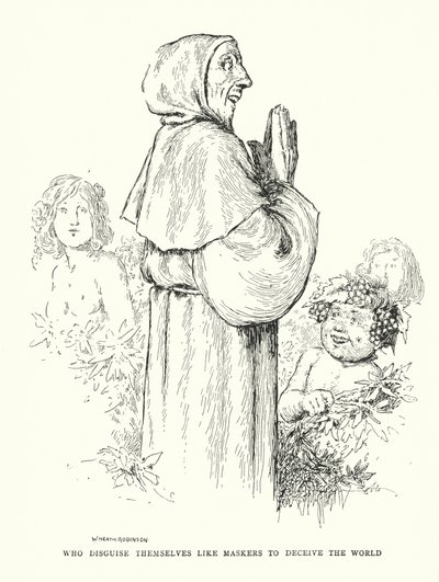 Chi si traveste come mascherato per ingannare il mondo da William Heath Robinson