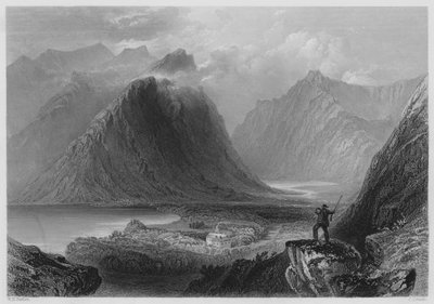 Delphi Lodge, Connemara da William Henry (after) Bartlett