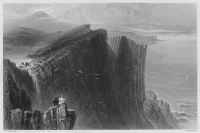 Fairhead, Contea di Antrim (incisione) da William Henry (after) Bartlett