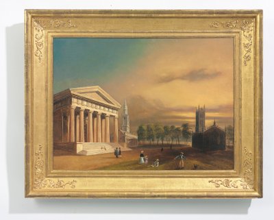 Chiesa gotica, New Haven da William Henry (after) Bartlett