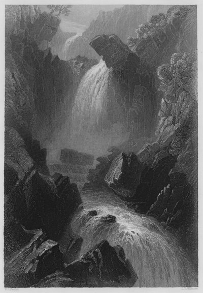 Testa della Valle del Diavolo, Contea di Wicklow (incisione) da William Henry (after) Bartlett