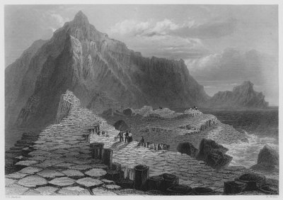 Scena sul Selciato del Gigante, Contea di Antrim da William Henry (after) Bartlett