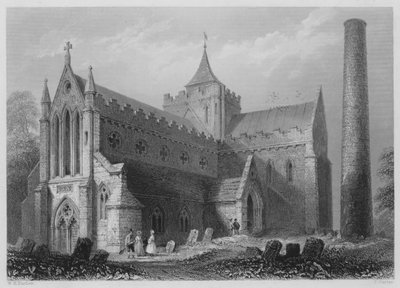 San Canizio, Kilkenny (incisione) da William Henry (after) Bartlett