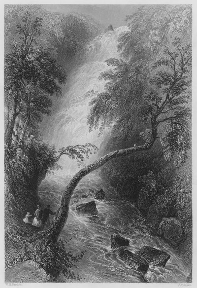 Cascata di Torc da William Henry (after) Bartlett