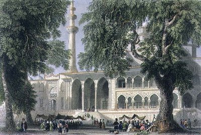 Yeni Djami, o Moschea della Sultana Valide, Istanbul, inciso da J.C. Varrall, c.1850 da William Henry (after) Bartlett