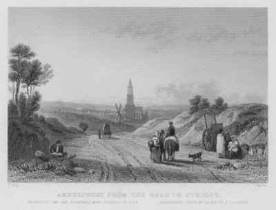 Amersfoort dalla strada per Utrecht da William Henry Bartlett