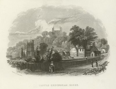 Castello di Hedingham, Essex da William Henry Bartlett