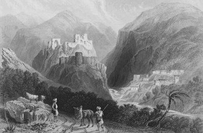 Castello sul Monte Amana, vicino al Khan Karamont da William Henry Bartlett