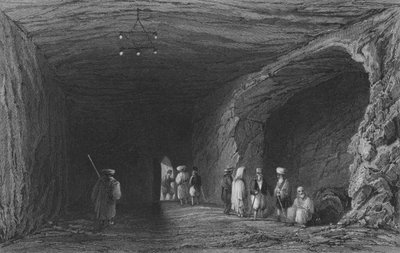Grotta della Scuola dei Profeti, sul Monte Carmelo da William Henry Bartlett