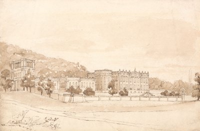 Chatsworth House, Derbyshire da William Henry Bartlett