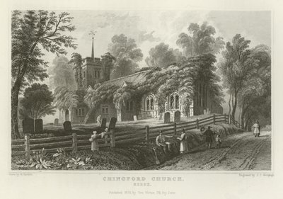 Chiesa di Chingford, Essex da William Henry Bartlett