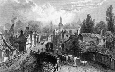 Chipping Ongar, Essex, inciso da Henry Adlard, 1832 da William Henry Bartlett