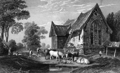 Abbazia di Coggeshall, Essex, pubblicato da George Virtue, 1833 da William Henry Bartlett